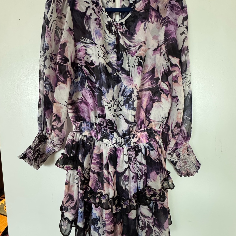 Floral Print Long Sleeve Dress